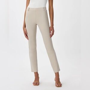 Quince Ultra-Stretch Ponte Straight Leg Pants cream tan size XS petite